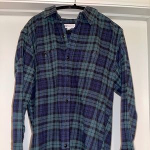 Gap Blue and Green Flannel